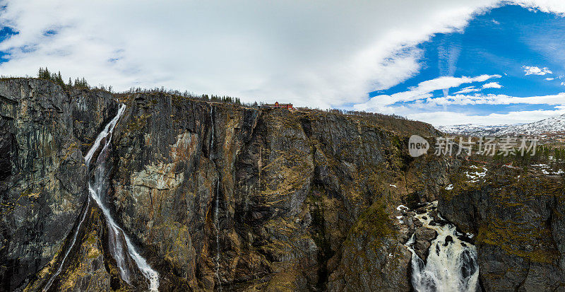 Aerial View of Vøringfossen waterfall